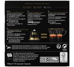 Pack 50 Capsules L'Or Barista - XXL Double Ristretto - Intensité 11 -Delonghial Magasin 10 capsule xxl double ristretto lor barista arriere