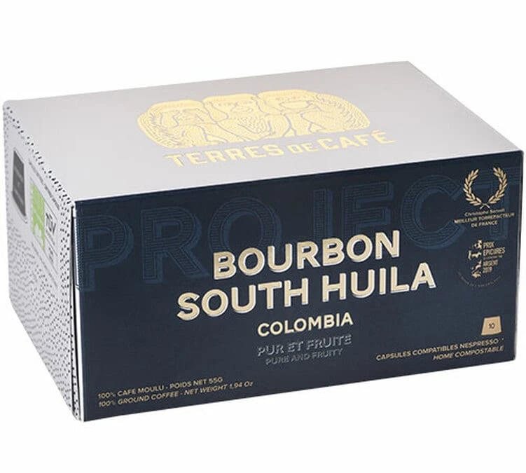 10 Capsules Colombie Bourbon South Huila Compostables - Compatibles Nespresso® - TERRES DE CAFE 3 10 Capsules Colombie Bourbon South Huila Compostables - Compatibles Nespresso® - TERRES DE CAFE