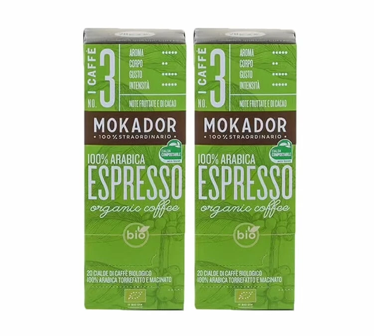 40 Dosettes ESE Arabica Bio - MOKADOR CASTELLARI 3 40 Dosettes ESE Arabica Bio - MOKADOR CASTELLARI