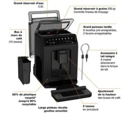 KRUPS Evidence Eco Design Black EA897B10 -Delonghial Magasin 5 krups ea897b10 evidence eco