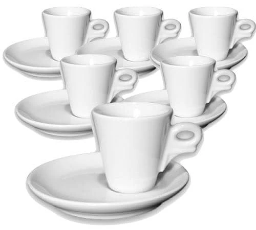 6 Tasses Expresso Et Sous-tasses Porcelaine 7 Cl Giotto - Ancap 3 6 Tasses Expresso Et Sous-tasses Porcelaine 7 Cl Giotto - Ancap