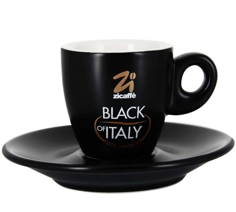 6 Tasses Et Sous-tasses Black Of Italy 7cl - Zicaffè 4 6 Tasses Et Sous-tasses Black Of Italy 7cl - Zicaffè – Image 2