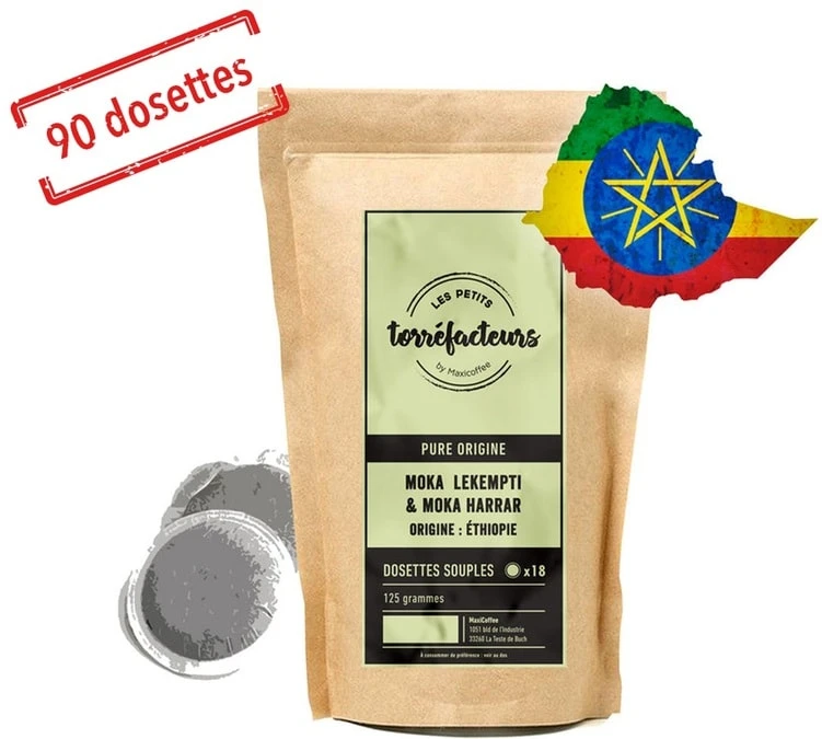 90 Dosettes Souples - Moka Harrar/Lekempti Ethiopie - LES PETITS TORREFACTEURS 3 90 Dosettes Souples - Moka Harrar/Lekempti Ethiopie - LES PETITS TORREFACTEURS