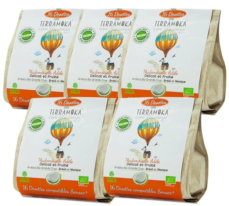Pack 80 Dosettes Souples Bio Mademoiselle Adele - TERRAMOKA 3 Pack 80 Dosettes Souples Bio Mademoiselle Adele - TERRAMOKA
