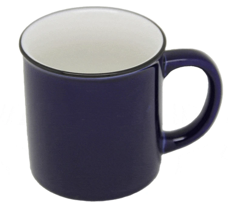 Mug Rétro Bleu Nuit - 250 Ml - AOC 3 Mug Rétro Bleu Nuit - 250 Ml - AOC