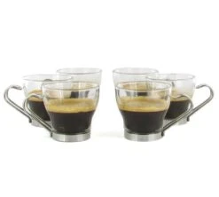 6 Verres Espresso Oslo Avec Anse 10 Cl - Bormioli Rocco