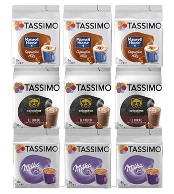 Pack Découverte 104 Dosettes Tassimo - Boissons Chocolatées - TASSIMO 3 Pack Découverte 104 Dosettes Tassimo - Boissons Chocolatées - TASSIMO