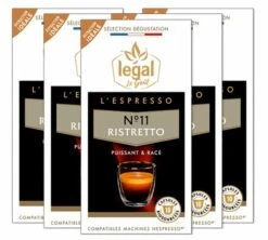 50 Capsules Végétales Espresso Ristretto - Compatible Nespresso® - CAFES LEGAL