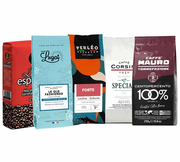 Pack Café Corsé (Exclusivité MaxiCoffee) : 5 Cafés En Grain X 250g 3 Pack Café Corsé (Exclusivité MaxiCoffee) : 5 Cafés En Grain X 250g