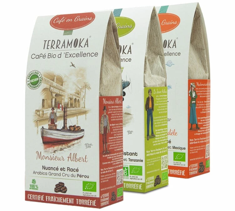 Lot Café Grains 3 X 200g - TERRAMOKA 3 Lot Café Grains 3 X 200g - TERRAMOKA