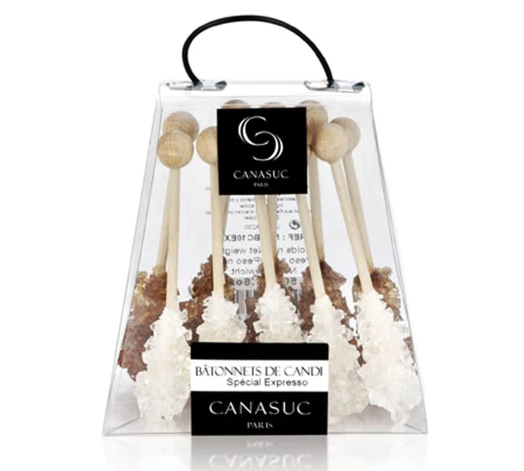 10 Bâtonnets Pour Expresso - Blanc Et Ambre - CANASUC 3 10 Bâtonnets Pour Expresso - Blanc Et Ambre - CANASUC
