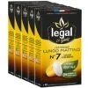 50 Capsules Végétales Espresso Lungo Mattino - Compatible Nespresso® - CAFES LEGAL 1 50 Capsules Végétales Espresso Lungo Mattino - Compatible Nespresso® - CAFES LEGAL -Delonghial Magasin capsules vegetales legal lungo mattino 5x10