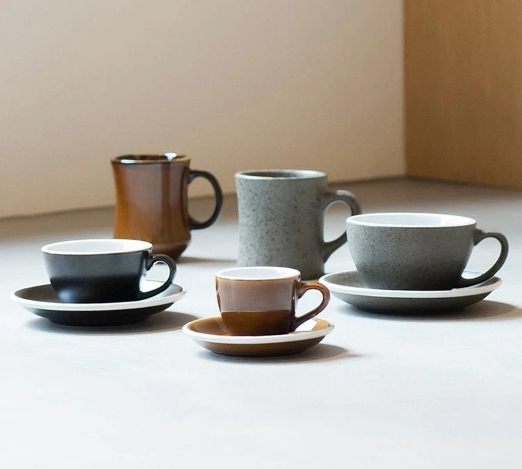 6 Tasses Espresso Et Sous-tasses Egg 8cl Gunpowder - Loveramics 5 6 Tasses Espresso Et Sous-tasses Egg 8cl Gunpowder - Loveramics – Image 3