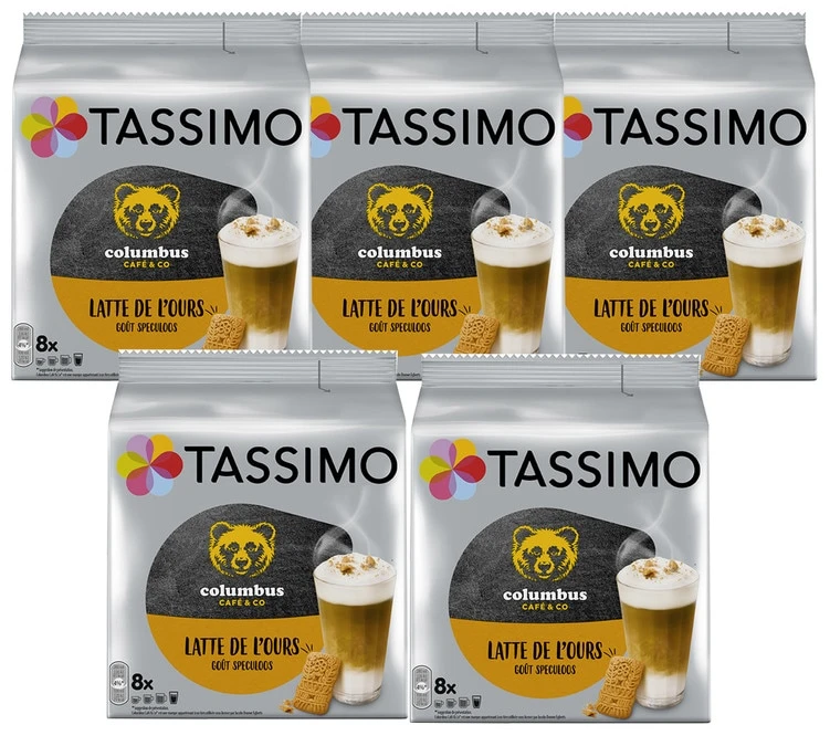 80 Dosettes Columbus Latte De L'ours - TASSIMO 3 80 Dosettes Columbus Latte De L'ours - TASSIMO