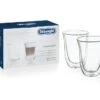 2 Verres Latte 22 Cl - DELONGHI -Delonghial Magasin delonghi 22cl