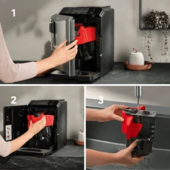 SIEMENS EQ300 - TF305E04 Inox Et Titane Métallisé - Garantie 3 Ans -Delonghial Magasin demontage facile nettoyage