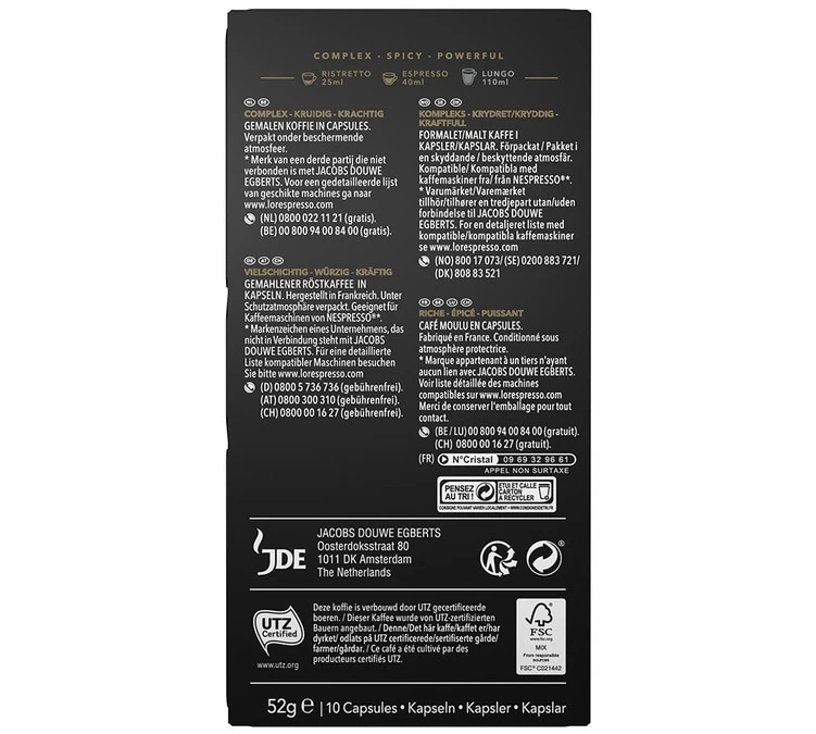 Pack 5x10 Capsules Espresso Supremo - Compatible Nespresso® - L'OR ESPRESSO 4 Pack 5x10 Capsules Espresso Supremo - Compatible Nespresso® - L'OR ESPRESSO – Image 2