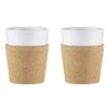 2 Tasses Bistro 30 Cl - Porcelaine Blanche Et Liège - BODUM 2 2 Tasses Bistro 30 Cl - Porcelaine Blanche Et Liège - BODUM -Delonghial Magasin double liege 03