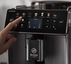 SAECO Gran Aroma SM6585/00 Métal Gris Garantie 3 Ans -Delonghial Magasin ecran expresso broyeur saeco gran aroma sm6585