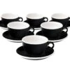 6 Tasses Cappuccino Et Sous-tasses Egg 20 Cl Black - Loveramics 2 6 Tasses Cappuccino Et Sous-tasses Egg 20 Cl Black - Loveramics -Delonghial Magasin eggblack 22cl par6