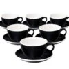 6 Tasses Café Latte Et Sous-tasses Egg 30cl Black - Loveramics -Delonghial Magasin eggblack 30cl par6