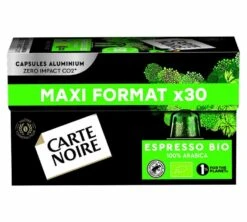 30 Capsules Compatibles Nespresso® - Espresso BIO - CARTE NOIRE
