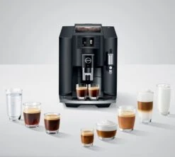 JURA E8 PianoBlack EB Smart Connect Offert Garantie 3 Ans -Delonghial Magasin expresso broyeur jura e8 pianoblack boissons