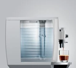 JURA E8 PianoWhite EB Smart Connect Offert Garantie 3 Ans -Delonghial Magasin expresso broyeur jura e8 pianowhite cote