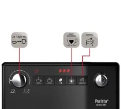 MELITTA Purista® F230-104 Noir Mat Garantie 3 Ans -Delonghial Magasin expresso broyeur melitta purista noir mat profil