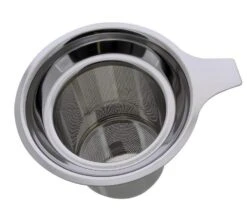 Tisanière En Grès 47,5 Cl Kaki Et Couvercle En Acacia - OGO Living -Delonghial Magasin filtre tisaniere 10 2