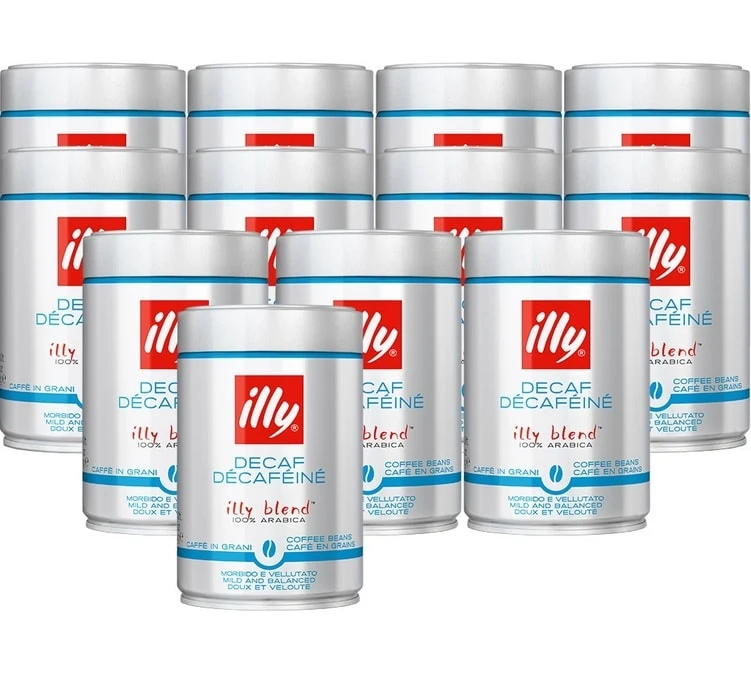 Café En Grains Illy Décaféiné - 12x250gr 3 Café En Grains Illy Décaféiné - 12x250gr
