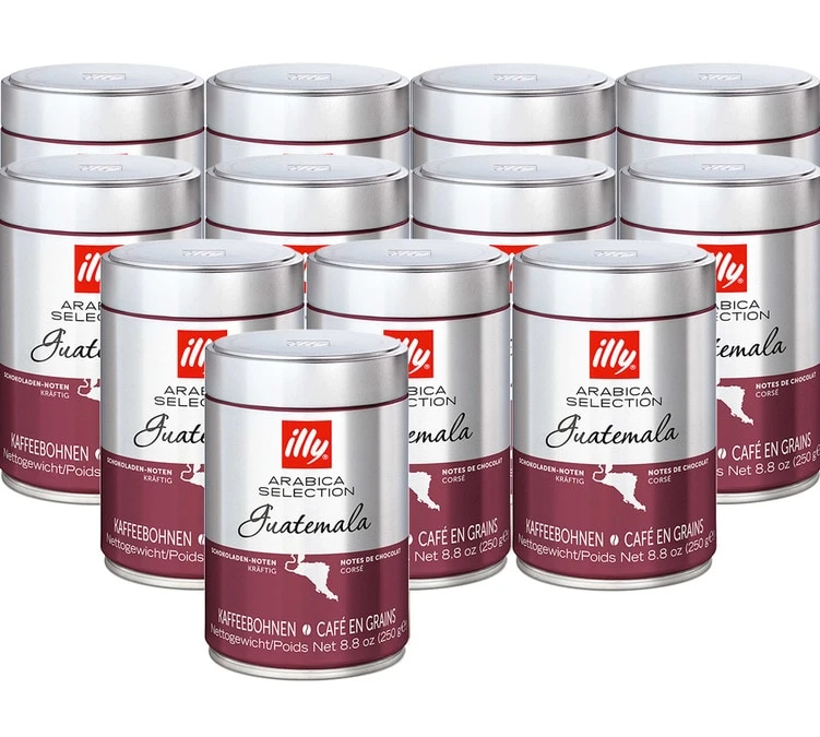 Café En Grains Illy Monoarabica Guatemala - 12x250g - Illy 3 Café En Grains Illy Monoarabica Guatemala - 12x250g - Illy