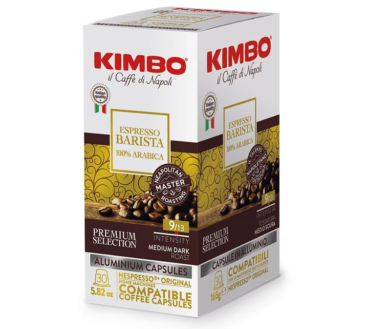 30 Capsules Espresso Barista Ristretto 100% Arabica - Compatibles Nespresso® - KIMBO 3 30 Capsules Espresso Barista Ristretto 100% Arabica - Compatibles Nespresso® - KIMBO