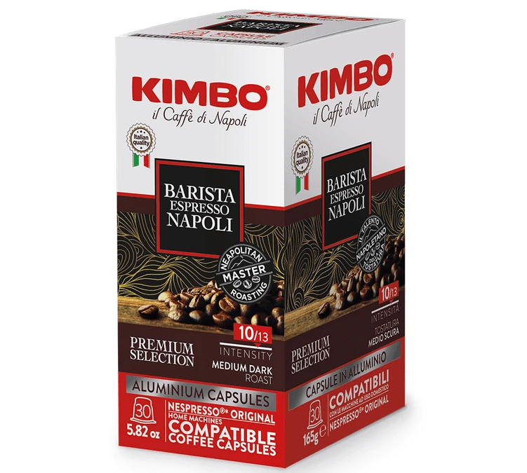 30 Capsules Espresso Barista Napoli - Compatibles Nespresso® - KIMBO 3 30 Capsules Espresso Barista Napoli - Compatibles Nespresso® - KIMBO