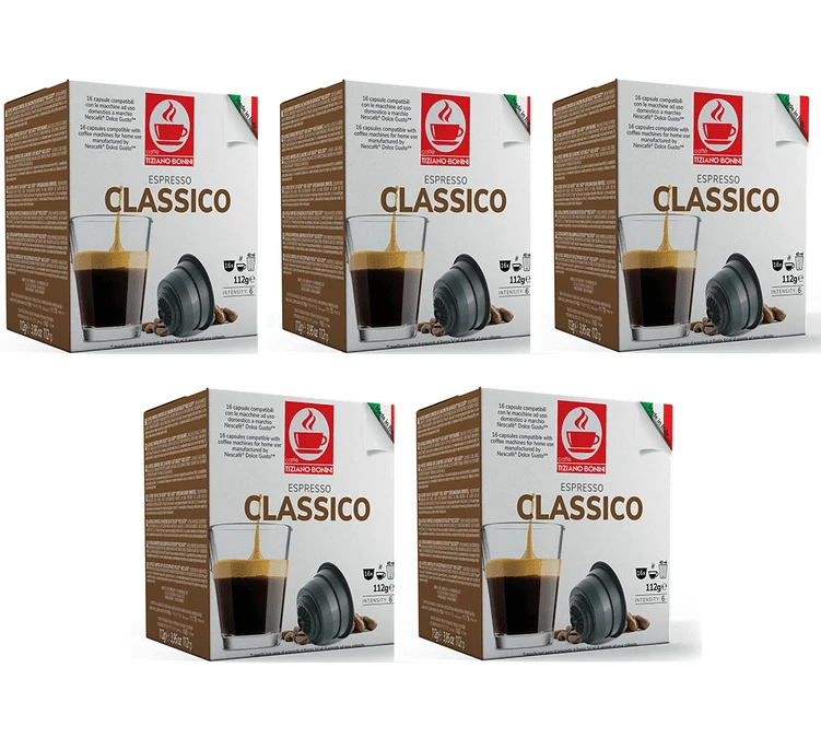 80 Capsules Nescafe® Dolce Gusto® Compatibles Espresso Classico - Caffè Bonini 3 80 Capsules Nescafe® Dolce Gusto® Compatibles Espresso Classico - Caffè Bonini