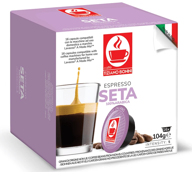 Pack 160 Capsules Compatibles A Modo Mio Lavazza Seta - CAFFE BONINI 3 Pack 160 Capsules Compatibles A Modo Mio Lavazza Seta - CAFFE BONINI
