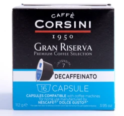 80 Capsules Nescafe® Dolce Gusto® Compatibles Gran Riserva Decaffeinato - CAFFE CORSINI -Delonghial Magasin image secondaire 31083 1