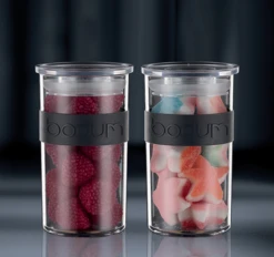 4 Bocaux Noirs - Conservation PC PRESSO - 25 Cl -BODUM 8 4 Bocaux Noirs - Conservation PC PRESSO - 25 Cl -BODUM -Delonghial Magasin image secondaire boite 2.0