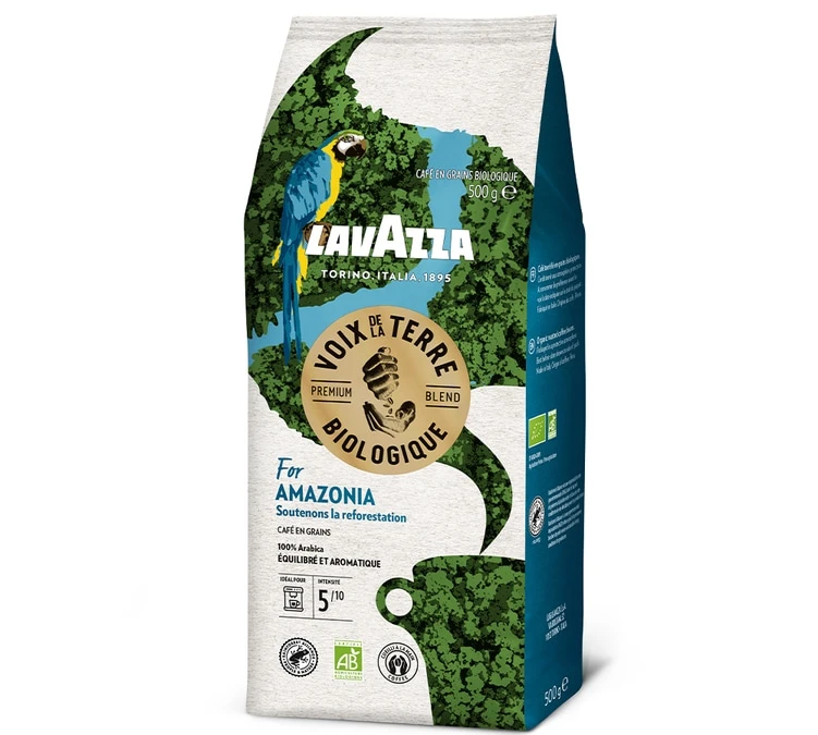 500gr Café En Grains Lavazza - Voix De La Terre For Amazonia Bio 3 500gr Café En Grains Lavazza - Voix De La Terre For Amazonia Bio