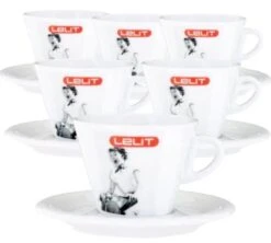 Lot De 6 Tasses + Sous Tasses Cappuccino 19cl - Lelit