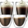 Verres Double Paroi BODUM - Pavina 2x8cl Et 2x35cl -Delonghial Magasin lot 4 verres bodum 8cl 35cl