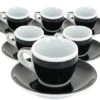 6 Tasses Et Sous-tasses Expresso Verona Noire Millecolori - Ancap