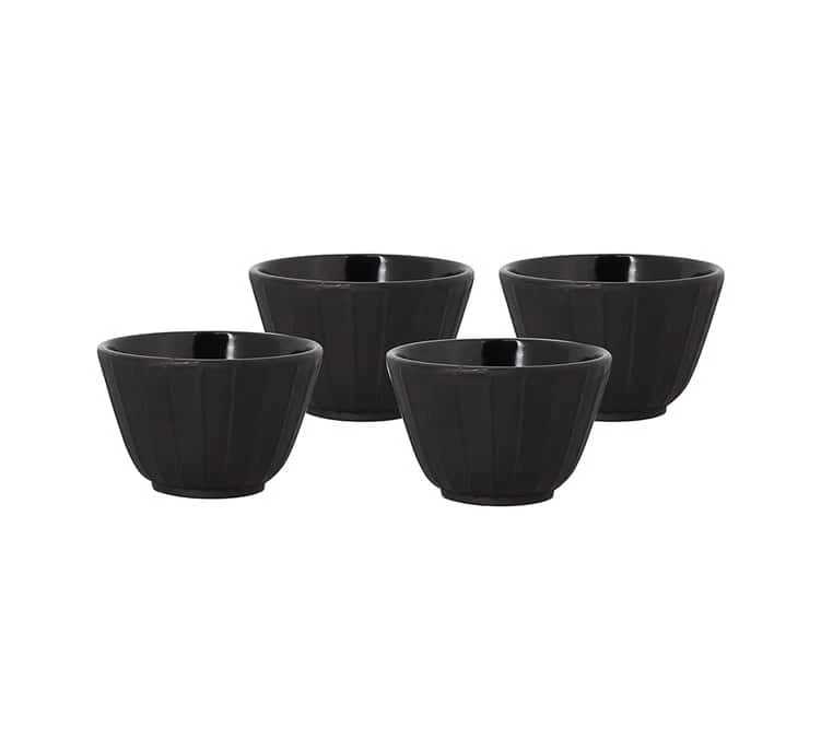 Lot De 4 Tasses En Fonte Noire 12cl - The Kitchenette 3 Lot De 4 Tasses En Fonte Noire 12cl - The Kitchenette
