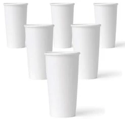Lot De 6 Tasses EMMA 40cl En Porcelaine Pure White