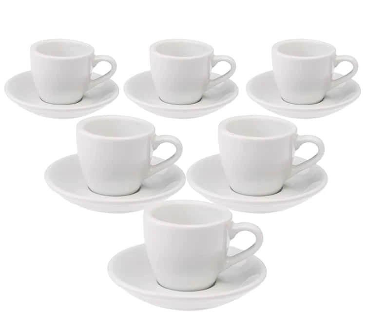 6 Tasses Espresso Et Sous-tasses Egg White Loveramics - 8 Cl 3 6 Tasses Espresso Et Sous-tasses Egg White Loveramics - 8 Cl