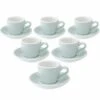 6 Tasses Espresso Et Sous-tasses Egg 8 Cl River Blue - Loveramics -Delonghial Magasin loveramics tasses river blue x6 1