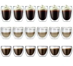 18 Verres Double Paroi Pavina 8cl - 25cl - 35cl - Bodum