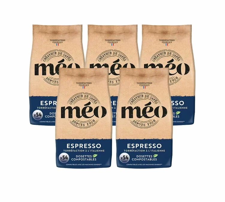 270 Dosettes Souples Espresso Torréfaction Italienne - CAFES MEO 3 270 Dosettes Souples Espresso Torréfaction Italienne - CAFES MEO