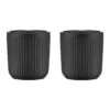 Set De 2 Mugs Douro Double Paroi - Porcelaine Noire - 10cl - BODUM