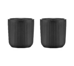 Set De 2 Mugs Douro Double Paroi - Porcelaine Noire - 10cl - BODUM